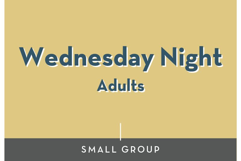 Wednesday Night Adult Group